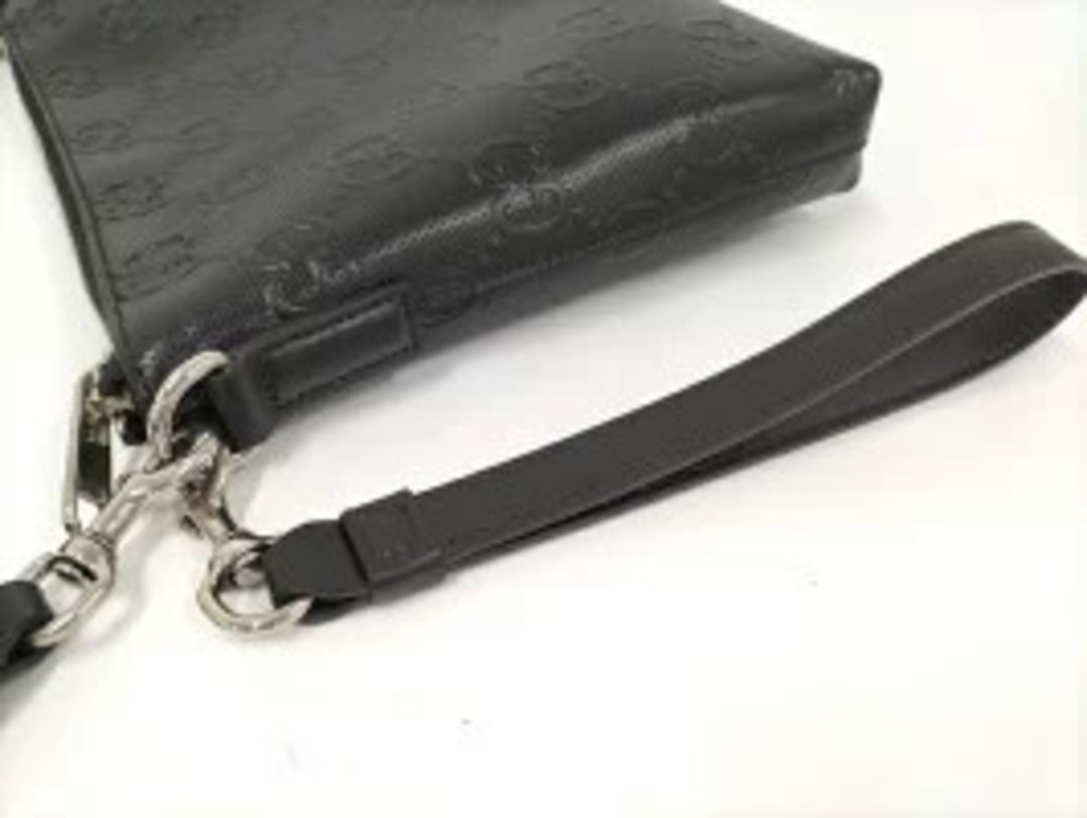 Gucci Bag GG Black Leather Jumbo Embossed - Picture 5 of 9